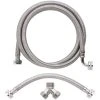 Everbilt 3/4 in. FIP x 3/4 in. FIP x 72 in. Braided Stainless Steam Dryer Installation Kit