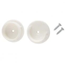 Everbilt 1-3/8 in. White Plastic Pole Sockets (2-Pack)
