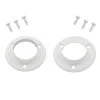 Everbilt 1-3/8 in. White Metal Pole Sockets (2-Pack)