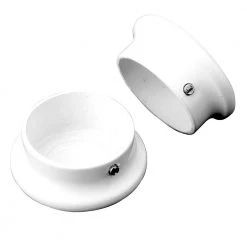 Everbilt 1-5/16 in. Heavy-Duty Decorative White Closet Pole End Caps (2-Pack)