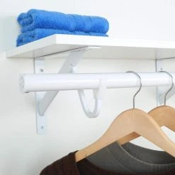 Everbilt 48 in. - 72 in. Heavy Duty Adjustable White Closet Rod -Everbilt Store white everbilt closet rods hd0020 48 72wt a0 1000