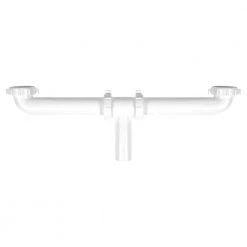 Everbilt 1-1/2 in. White Plastic Slip-Joint Sink Drain Center Outlet Waste