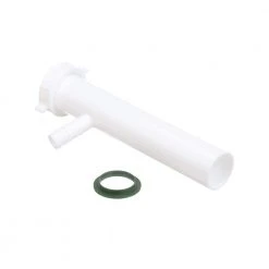 Everbilt 1-1/2 in. x 8-1/2 in. White Plastic Slip-Joint Sink Drain Tailpiece Extension Tube with Hi-Line Branch -Everbilt Store white everbilt drains drain parts c9818 40 1000