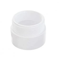 Everbilt 1-1/2 in. White Plastic Threaded Sink Drain Pipe Adapter with Slip-Joint Nut and Washer -Everbilt Store white everbilt faucet hose adapters c9000a 44 1000