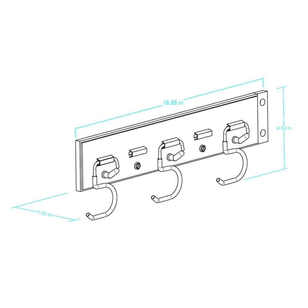 Everbilt 16 in. Wall-Mounted White Storage Tool Organizer 2 Everbilt 16 in. Wall-Mounted White Storage Tool Organizer - Image 2