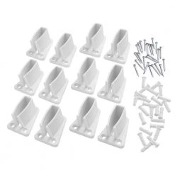 Everbilt Fixed Rod Shelf Wall Bracket (12-Pack) -Everbilt Store white everbilt garage storage shelves 90192 40 1000