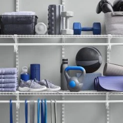 Everbilt 12 in. Regular Duty Vertical Rail -Everbilt Store white everbilt garage storage shelves 90217 a0 1000