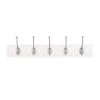 Everbilt 27 in. White Rack with 5 Satin Nickel Hooks