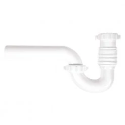 Everbilt Form N Fit 1-1/2 in. White Plastic Sink Drain Flexible P-Trap