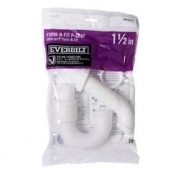 Everbilt Form N Fit 1-1/2 in. White Plastic Sink Drain Flexible P-Trap -Everbilt Store white everbilt polypropylene fittings c3522605 76 1000