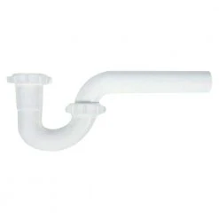 Everbilt 1-1/2 in. White Plastic Sink Drain P-Trap with Reversible J-Bend