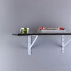 Everbilt 12 in. x 8 in. White Heavy Duty Shelf Bracket -Everbilt Store white everbilt shelving brackets 14327 44 1000