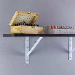 Everbilt 12 in. x 8 in. White Heavy Duty Shelf Bracket -Everbilt Store white everbilt shelving brackets 14327 fa 1000