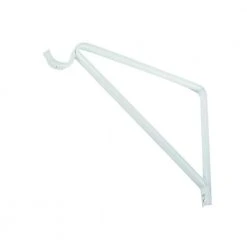Everbilt 9 in. x 11 in. White Shelf Bracket and Rod Support