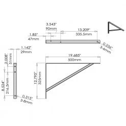 Everbilt 20 in. x 13 in. White Heavy-Duty Shelf Bracket -Everbilt Store white everbilt shelving brackets 14825 31 1000