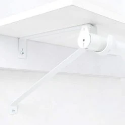 Everbilt 12.625 in. x 0.95 in. Steel Adjustable Shelf and Rod Bracket -Everbilt Store white everbilt shelving brackets eh wsthdus 336 4f 1000