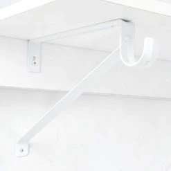 Everbilt 12.625 in. x 0.95 in. White Adjustable Shelf and Rod Bracket -Everbilt Store white everbilt shelving brackets hd 0042 bwt 4f 1000