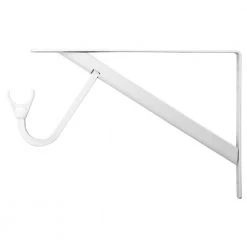 Everbilt 12.4 in. x 1.05 in. White Shelf and Rod Bracket