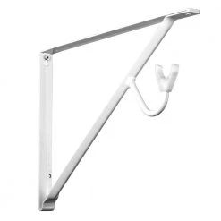 Everbilt 14 in. x 1 in. White Shelf and Rod Bracket