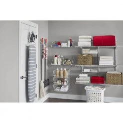 Everbilt 16.14 in. H x 16.34 in. W White Steel 1-Drawer Wide Mesh Wire Drawer Organizer 10 Everbilt 16.14 in. H x 16.34 in. W White Steel 1-Drawer Wide Mesh Wire Drawer Organizer -Everbilt Store white everbilt wire closet drawers 90270 1d 1000