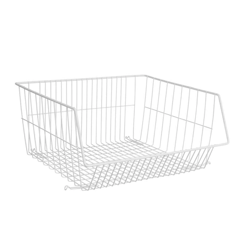 Everbilt 16.14 in. H x 16.34 in. W White Steel 1-Drawer Wide Mesh Wire Drawer Organizer 3 Everbilt 16.14 in. H x 16.34 in. W White Steel 1-Drawer Wide Mesh Wire Drawer Organizer - Image 3