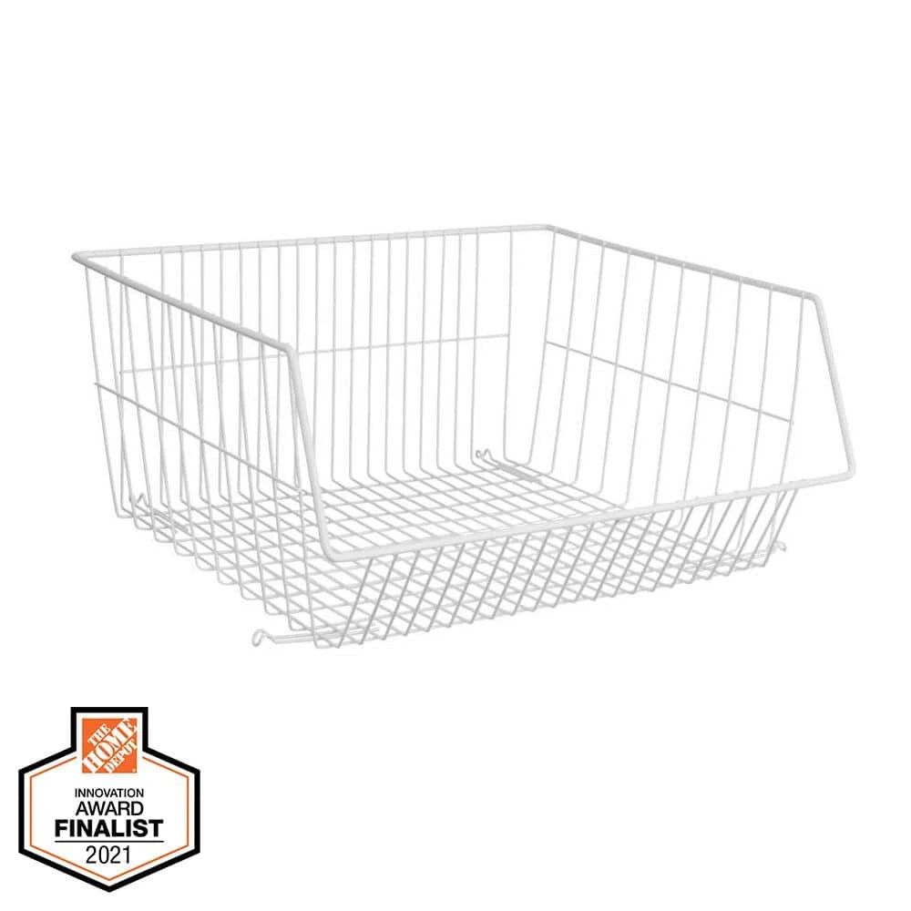 Everbilt 16.14 in. H x 16.34 in. W White Steel 1-Drawer Wide Mesh Wire Drawer Organizer 1 Everbilt 16.14 in. H x 16.34 in. W White Steel 1-Drawer Wide Mesh Wire Drawer Organizer