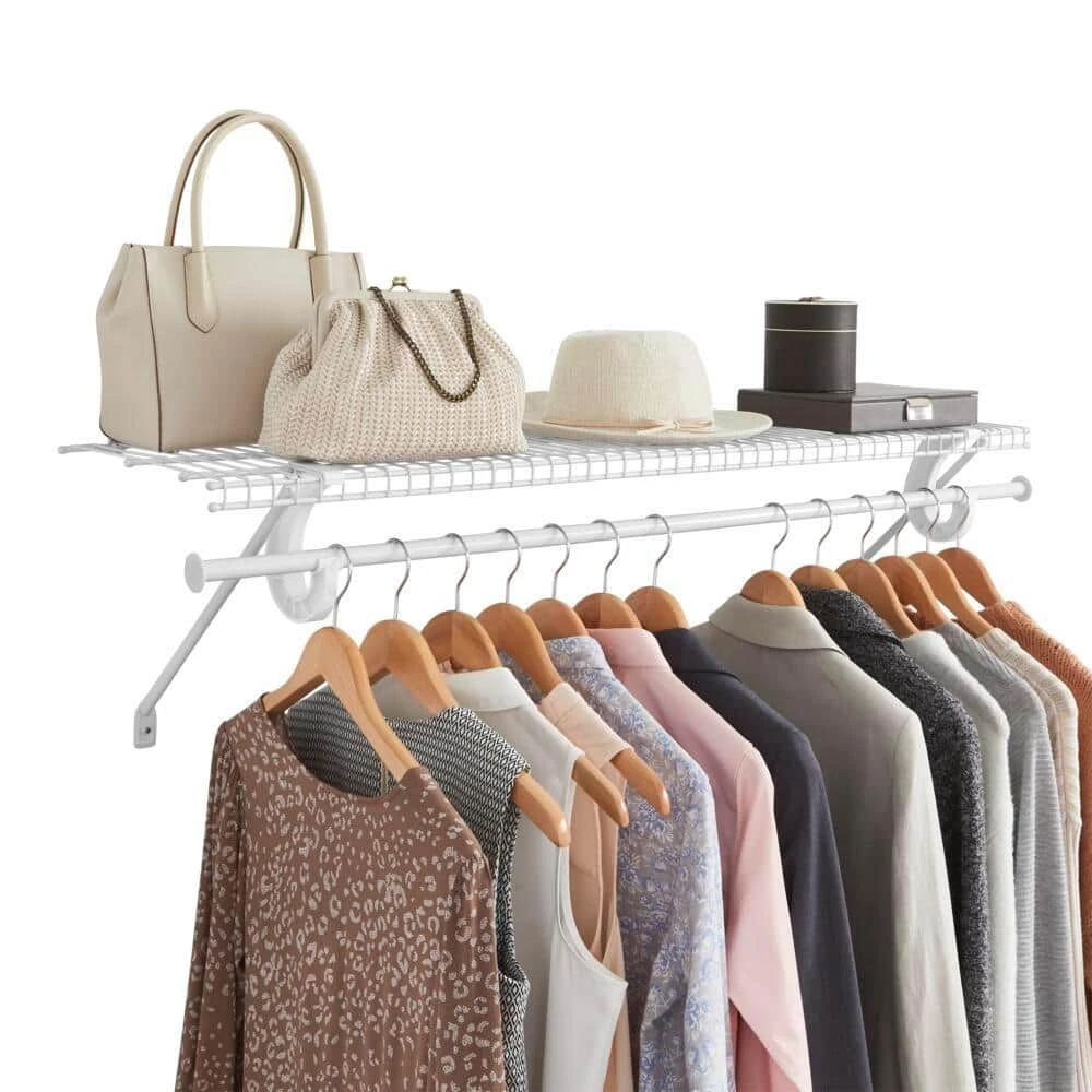 Everbilt 4 ft. x 12 in. Fixed Mount Kit with Closet Rod 4 Everbilt 4 ft. x 12 in. Fixed Mount Kit with Closet Rod - Image 4