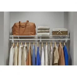 Everbilt 4 ft. x 12 in. Regular Duty Adjustable Long Hang Kit -Everbilt Store white everbilt wire closet systems 90310 77 1000