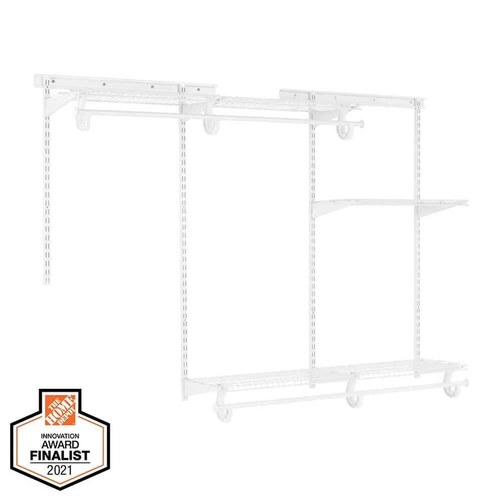 Everbilt 4 ft. - 6 ft. Regular Duty Closet Organizer Kit 1 Everbilt 4 ft. - 6 ft. Regular Duty Closet Organizer Kit