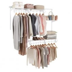 Everbilt 4 ft. - 6 ft. Regular Duty Closet Organizer Kit 13 Everbilt 4 ft. - 6 ft. Regular Duty Closet Organizer Kit -Everbilt Store white finish everbilt wire closet systems 90248 66 1000