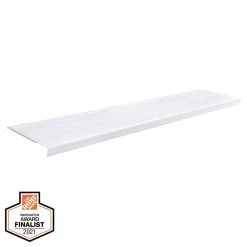 Everbilt 4 ft. x 12 in. Decorative Shelf Cover - White