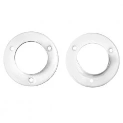 Everbilt 2.68 in. White Metal Closet Rod Pole Sockets (2-Pack)