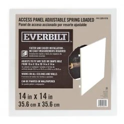 Everbilt 14 in. x 14 in. Adjustable Spring Loaded Plastic Access Panel -Everbilt Store whites everbilt access panels aps14 44 1000