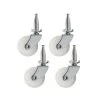 Everbilt 1-5/8 in. Light Duty Plastic White Caster Stem Mount 50 lbs. Weight Capacity (4-Pack)
