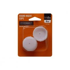 Everbilt 1-1/2 in. White Plastic Insert Patio Furniture Cups (4-Pack) -Everbilt Store whites everbilt furniture accessories 43040 31 1000