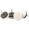 Everbilt 1-1/8 in. White Plastic Round Nail-On Furniture Glides with Nylon Base for Floor Protection (4-Pack)
