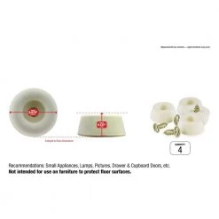 Everbilt 7/8 in. Off-White Rubber Screw-On Furniture Bumpers for Chairs and Table Floor Protection (4-Pack) -Everbilt Store whites everbilt furniture accessories 49131 76 1000
