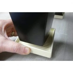 Everbilt 3 in. Off-White Square Smooth Rubber Floor Protector Furniture Cups for Carpet & Hard Floors (2-Pack) -Everbilt Store whites everbilt furniture accessories 49168 1d 1000