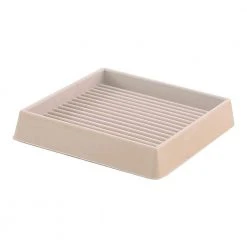 Everbilt 3 in. Off-White Square Smooth Rubber Floor Protector Furniture Cups for Carpet & Hard Floors (2-Pack) -Everbilt Store whites everbilt furniture accessories 49168 44 1000