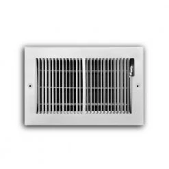 Everbilt 10 in. x 6 in. 2-Way Steel Baseboard Register in White