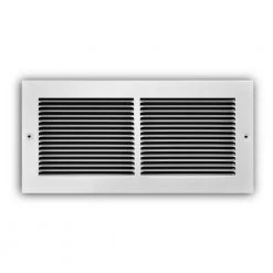 Everbilt 14 in. x 6 in. 1-Way Steel Baseboard Return Air Grille in White