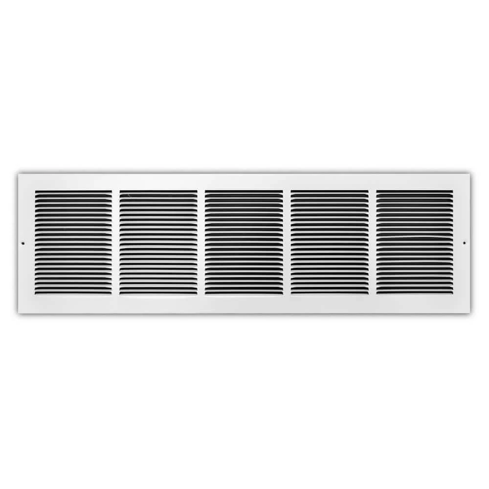 Everbilt 30 in. x 8 in. 1-Way Steel Baseboard Return Air Grille in White 1 Everbilt 30 in. x 8 in. 1-Way Steel Baseboard Return Air Grille in White