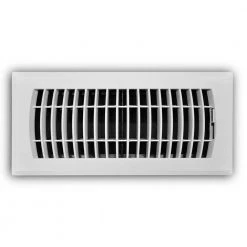 Everbilt 4 in. x 10 in. 1-Way Plastic Floor Register in White