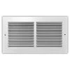 Everbilt 12 in. x 6 in. Steel Return Air Grille with 1/3 in. Fin Spacing in White