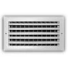 Everbilt 12 in. x 6 in. 1-Way Steel Adjustable Curved Blade Wall/Ceiling Register in White