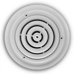 Everbilt 8 in. Steel Round Diffuser in White