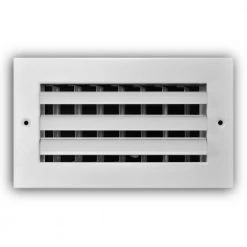 Everbilt 8 in. x 4 in. 1-Way Aluminum Adjustable Curved Blade Wall/Ceiling Register in White