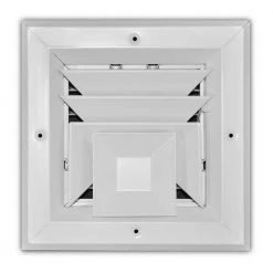 Everbilt 6 in. x 6 in. 3-Way Aluminum Square Ceiling Diffuser in White