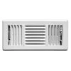 Everbilt 4 in. x 12 in. Steel 3 Way Floor Diffuser, White