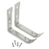 Everbilt 8-3/4 in Zinc-Plated Steel Wall Mount Utility Brackets (2-Pack) 20lbs